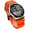 Casio World Time Digital Men's Watch AE-1000W-4BV Orange Silver Waterproof Chronograph