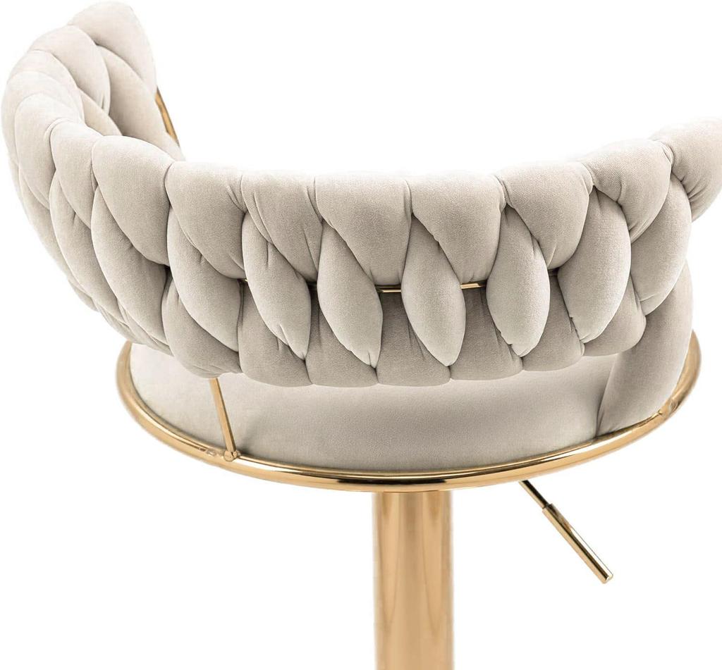 IMPERIA beige stool chair 100 cm fabric