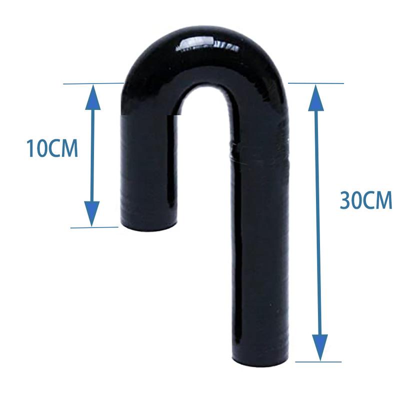 180 Degree ID 16mm U-Bend Coupler Elbow Silicone Turbo Intercooler Hose Pipe 4-PLY (Leg 100mm to 300mm) Black Blue чёрный