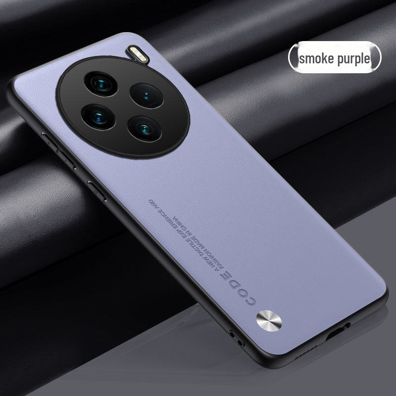 Neue schlichte Lederschutzhülle für Vivo X100/X80/X70/X90Pro – Kevlar-Schale für Herren