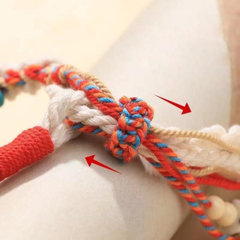 Unique Ethnic Style Bracelet with Coin Eye Catching Ethnic Style Coin Bracelet Beautiful Handwoven Hand String Jewelry