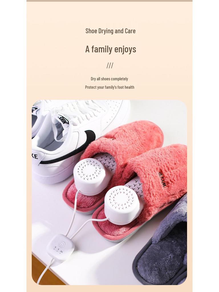 Shoe and Sock Dryer with Deodorizing and Sterilizing Features for Quick-Drying