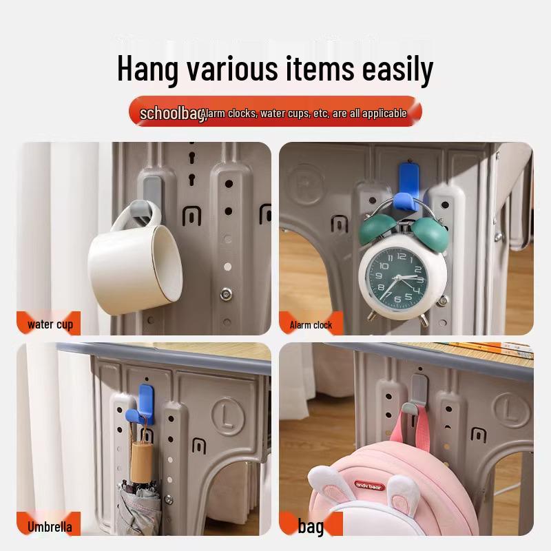 Elementary School Desk Backpack Hook - No-Punch Side Hook for School Supplies