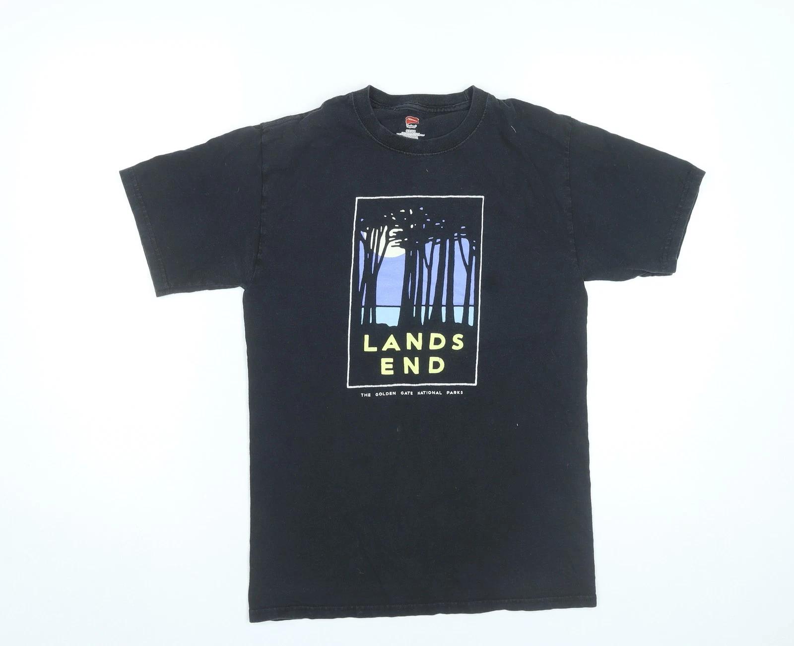 Hanes Men’s Black Graphic T-Shirt Small Nature Outdoor Vintage 4XL