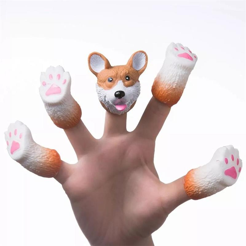 1 Set Fingerpuppen Tiere Eichhörnchen Hand Finger Geschichtenpuppen Spiel Katze Welpe Panda Fingerpuppen Spielzeug Für Kinder Geschenke