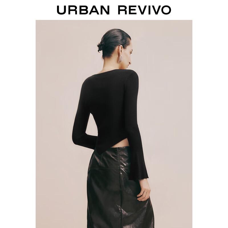 UR Women's Slim Fit Asymmetric Neck Knit Top