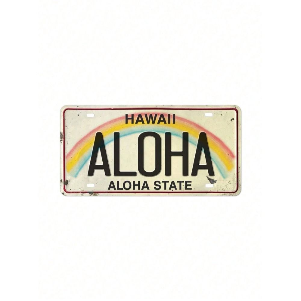 

Vintage Metal Tin Sign Hawaii Aloha State Wall Art Decor 30x15 cm Home Bar Birthday Gift