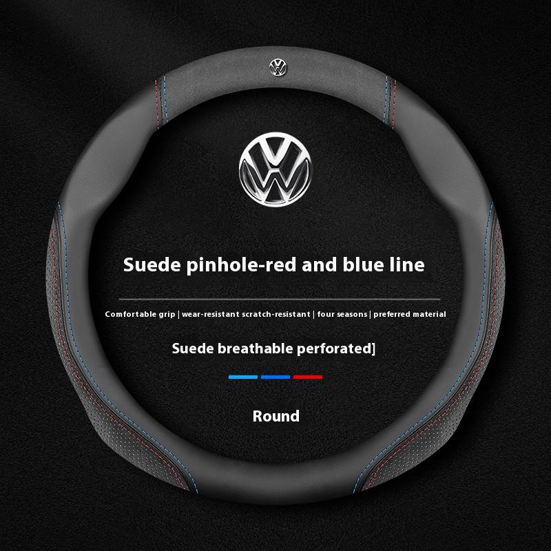 Volkswagen R Magotan Jeeta Passat Golf 5 GTI Beetle Tiguan Touareg Polo T-ROC T-Cross Husa din Piele Anti-Alunecare pentru Volan