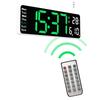 13" LED Wall Clock Large Display with Remote Control,Table Clock with Temperature,Date,Week,Digital Alarm Clock for Bedroom