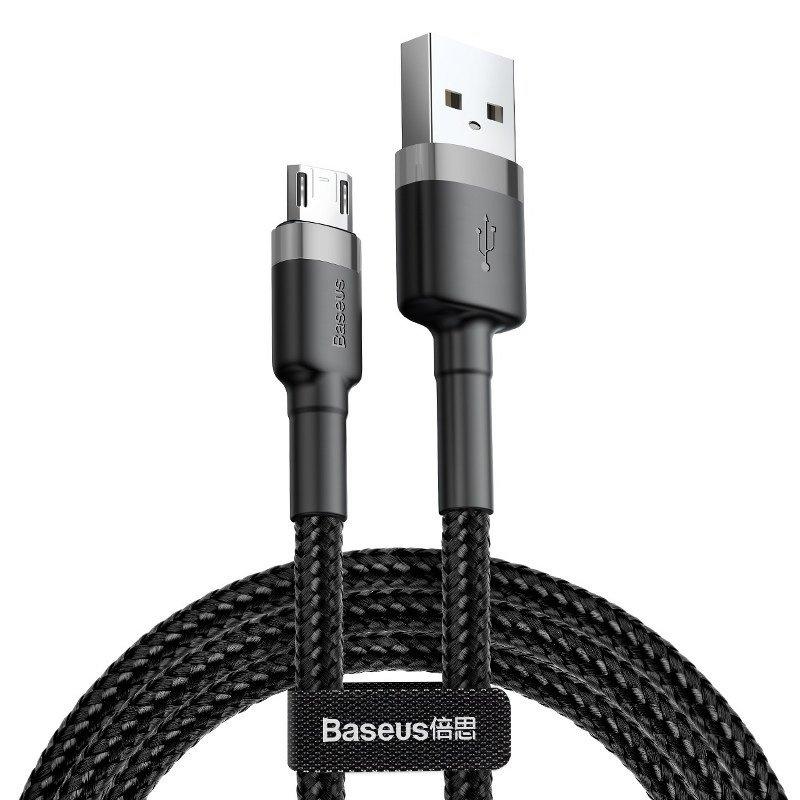 Baseus Cafule 2A 3M USB To Micro USB Cable (Black-Gray)
