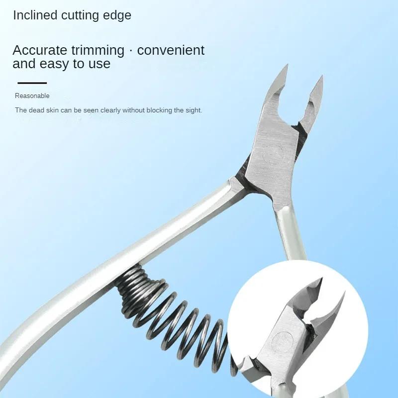 Cuticule profesionale de tăiat foarfece pentru manichiură Clește din oțel inoxidabil Clește pentru îndepărtarea cuticulelor Dispozitive de tuns unghii Instrument de pedichiură