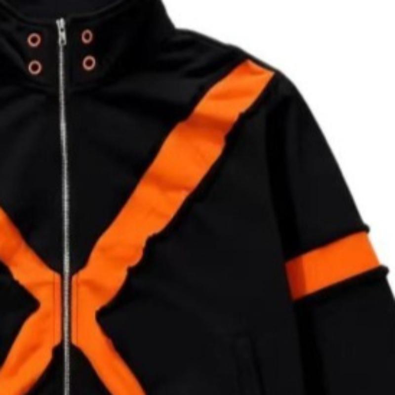 Giacca da uomo DRIPX Harajuku Streetwear Americano Patchwork Color Block Zip Up Manica Lunga Cappotto Vestibilità Larga Casual Unisex Tendenza Moda Nuovo