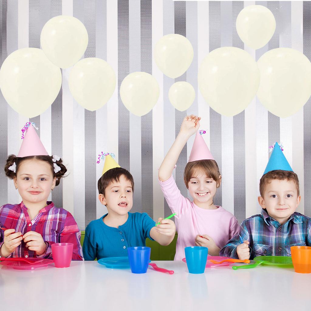 Different Sizes Of Ivory Party Latex Balloons For Birthdays, Baby Showers, Graduations, Weddings, Gender Reveals, Anniversary Party Decorations