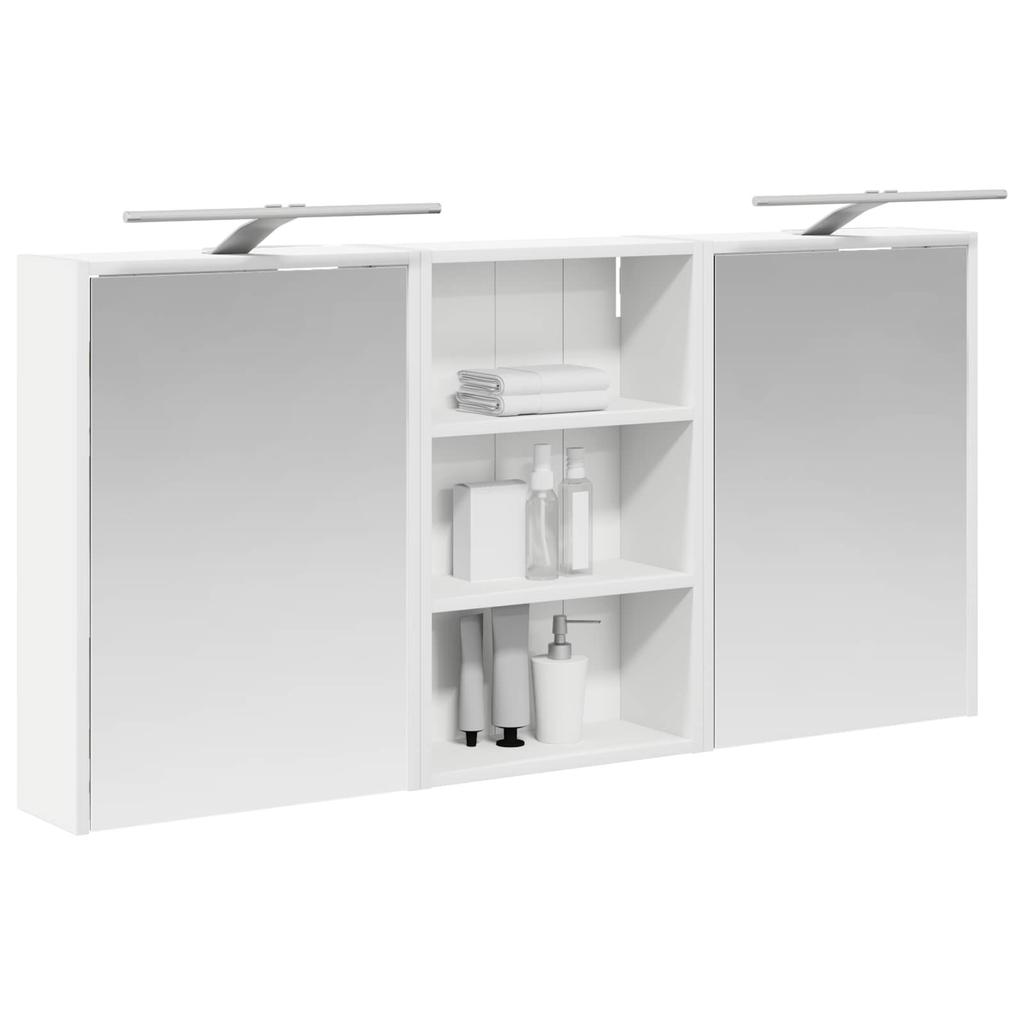 Bathroom Cabinet Set 3 Pcs 126 X 16 X 62.5 Cm Engineered Wood