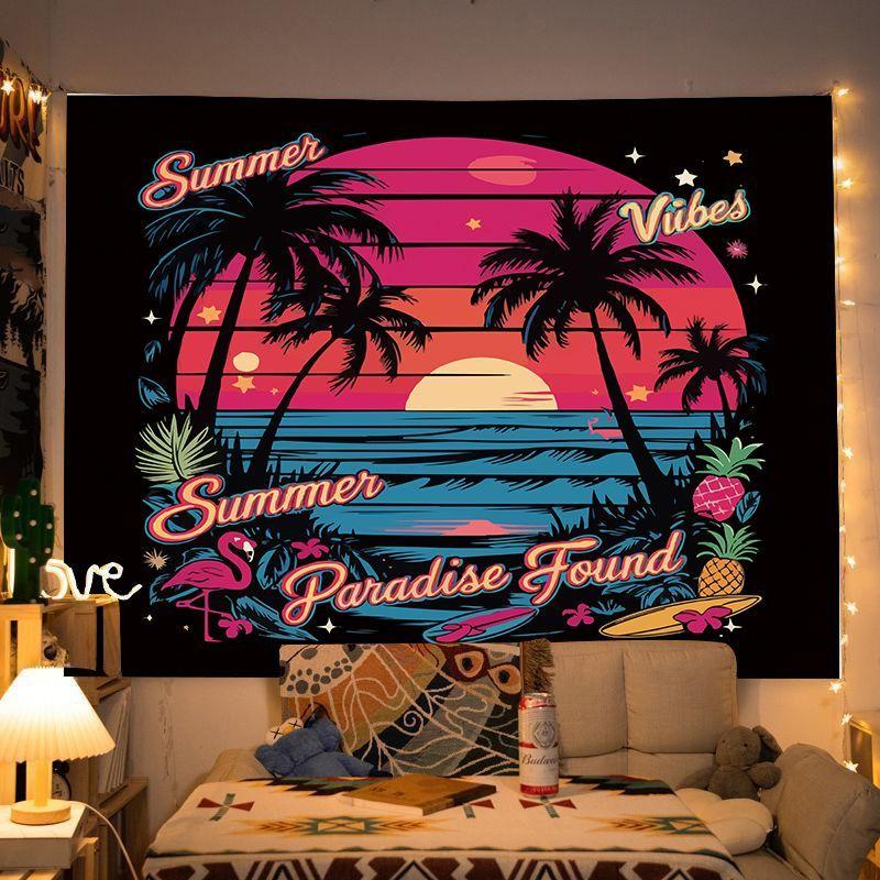 Vintage Backdrop Fabric, Camping Wall Decor, Bedroom Headboard Hanging, Dorm Room Tapestry
