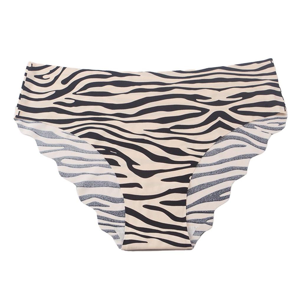 Nahtlose Unterwäsche mit Leopardenmuster, niedrige Taille, Eisseide - Atmungsaktive & bequeme Damen-Triangelunterwäsche