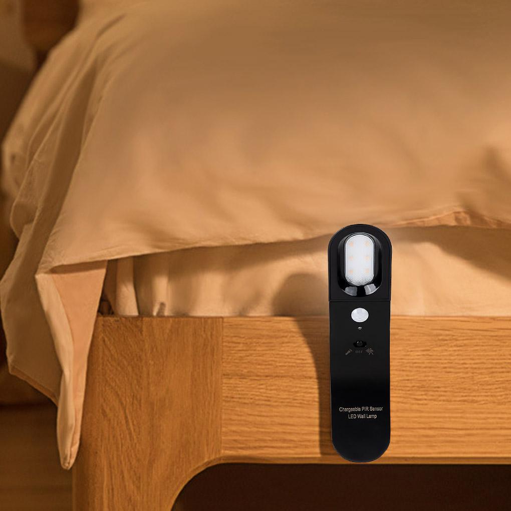 USB Chargeable LED Wall Lamp Emergency Lighting Human Body Sensor Night Light