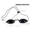 Flexible Solarium-Brille, Augenschutz, UV-Brille, tragbare schwarze Brille, schützende Augenmaske