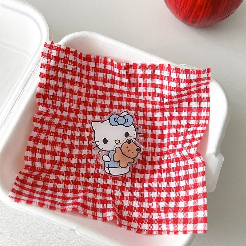 Simple And Cute Childlike Acrylic Leisurely Kt Rotating Small Cartoon Mobile Phone Holder Airbag Lazy Back Sticker
