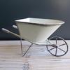 Iron Art Wheelbarrow Decorative Small Planter Metal Wagon Plant Pots for Patios and Garden Indoor or Outdoor Decoration X3UC