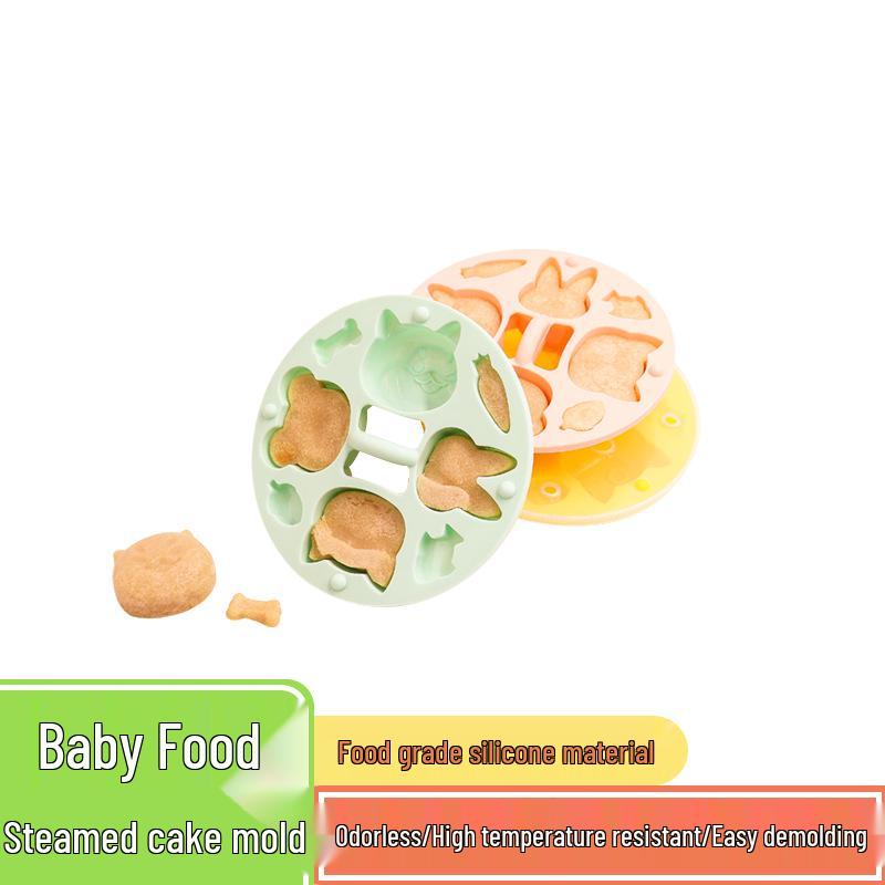 Platinum Silicone Cake Mold with Lid - DIY Rice Cake and Baby Food Baking Tool