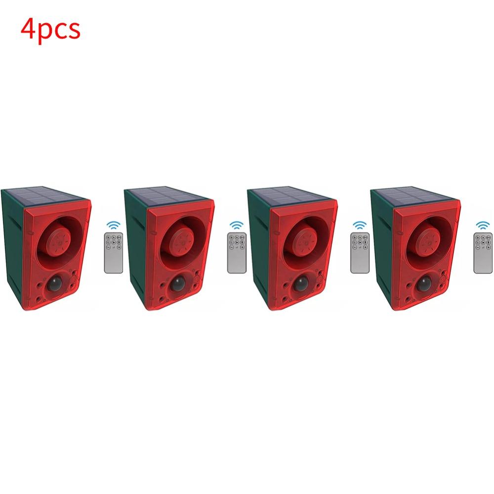 Outdoor Solar Motion Sensor Alarm with Remote Control 129DB with Motion Detector for Farm Yard Garden Animals Away Driving Wild