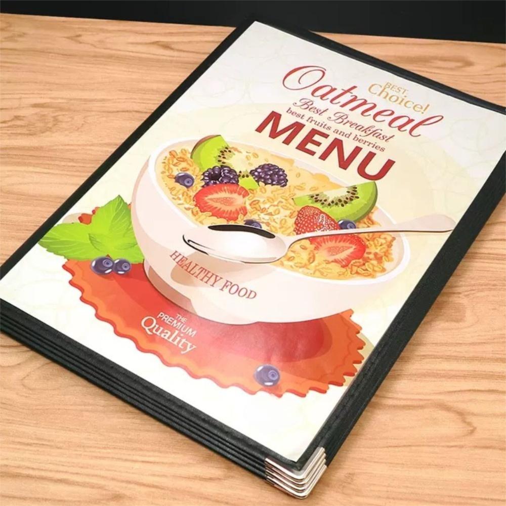 Reusable A4 Menu Paper Holder Metal Corners Shell Document Folder  Kitchen