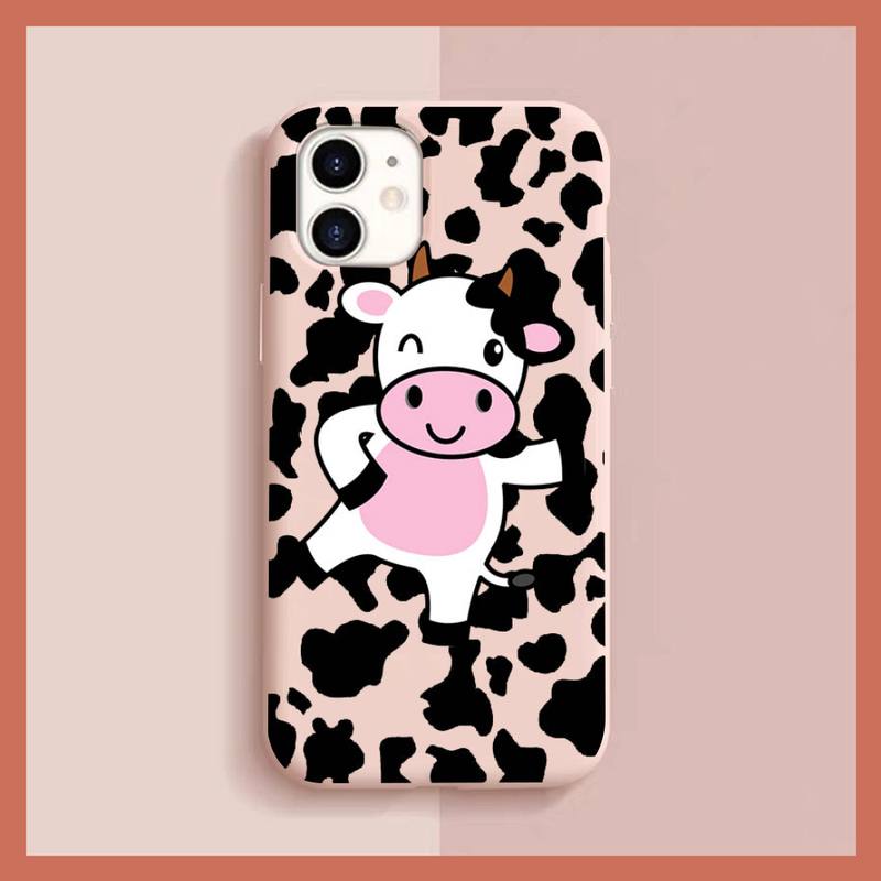Cute Cartoon Milk Cow Phone Case for iphone 13 11 12 mini pro max 7 8 plus 6 6s x xs max xr shell