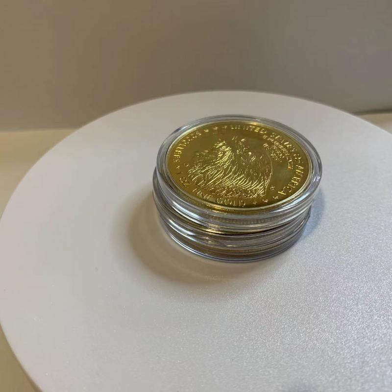 1PC US Eagle Gold and Silver Commemorative Coin Statue of Liberty Commemorative Medal Coin Cross border Eagle Ocean Coin