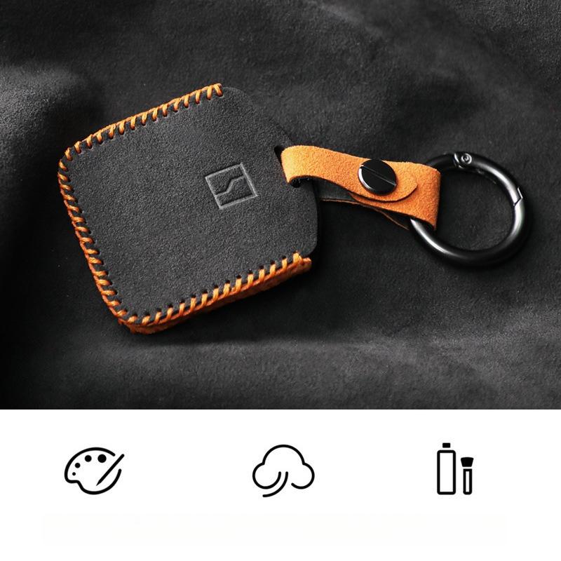 Für Zeekr 7X 001 X 007 009 007Gt Auto Schlüsselhülle Wildleder Leder Schlüsseltasche Auto Fernbedienung Schlüssel Schutzhülle Dekor Zubehör