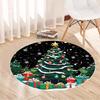 1pc Christmas Round Rugs: Snowman, Tree, Wreath & More - Festive Home Decor ,Christmas Round Carpet Decoration..