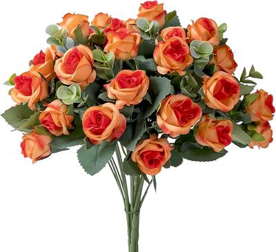 Eucalyptus and Roses Artificial Wedding Bouquet - Home Decoration