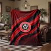 Sheffield United Football Print Flannel Blanket Soft Warm Sofa Bed Throw Blanket For Home Office Bedroom