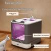 Super Large Anti-Leak Cat Litter Box with Sterilization, Top-Entry, Deodorizing, and Splash-Proof Features - Fully Enclosed.