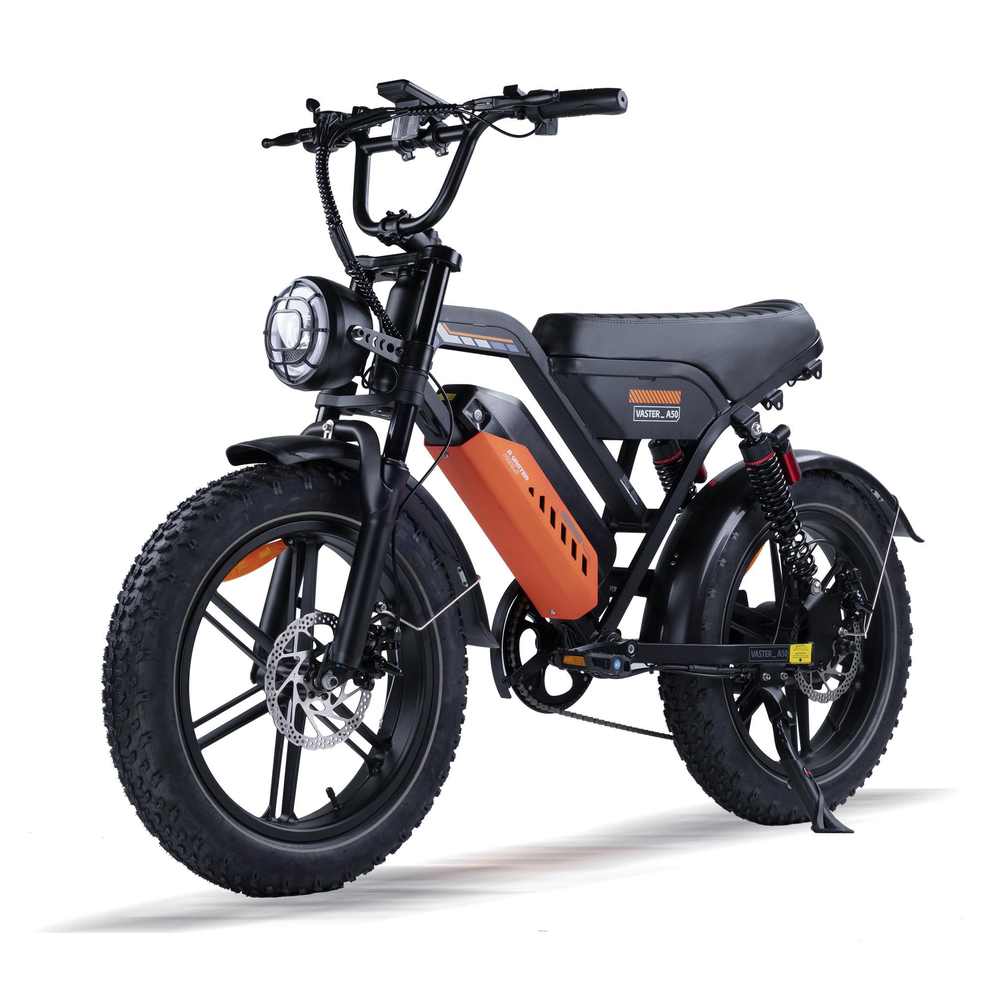 AVDL A50 Elektro-Mountainbike, 48V 15,6Ah Akku, Doppelte Federung schwarz