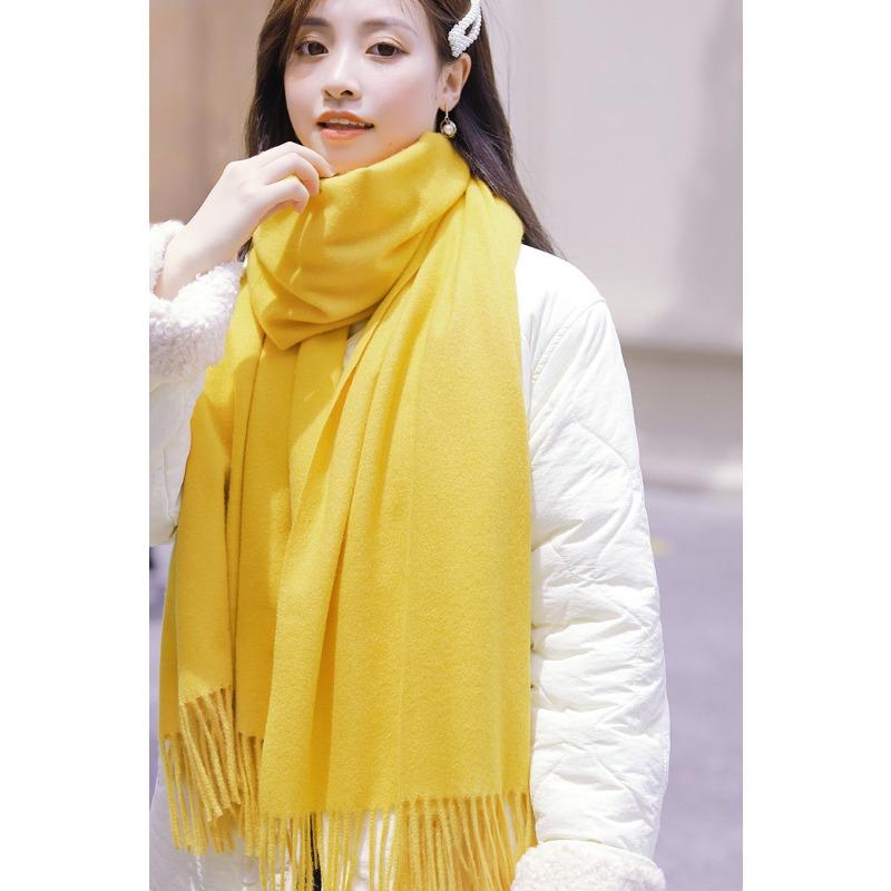 Autumn and Winter Scarf Shawl High end Versatile Solid Color Scarf for Women Autumn and Winter Warm New Imitation Cashmere Scarf