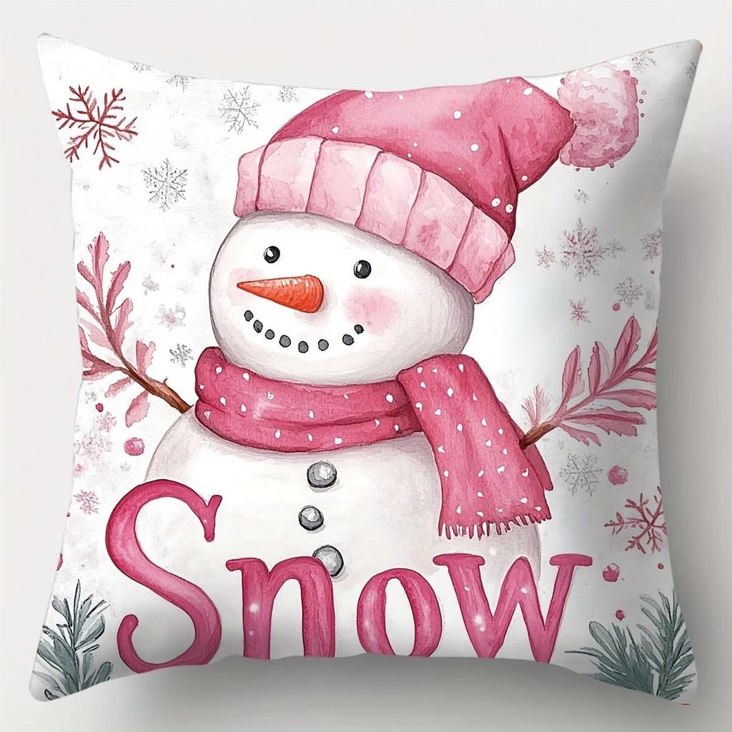 Christmas Decoration Pillowcase Gift Santa Claus Snowman Pillow Cover Living Room Sofa Cushion Suite Room Home Decoration