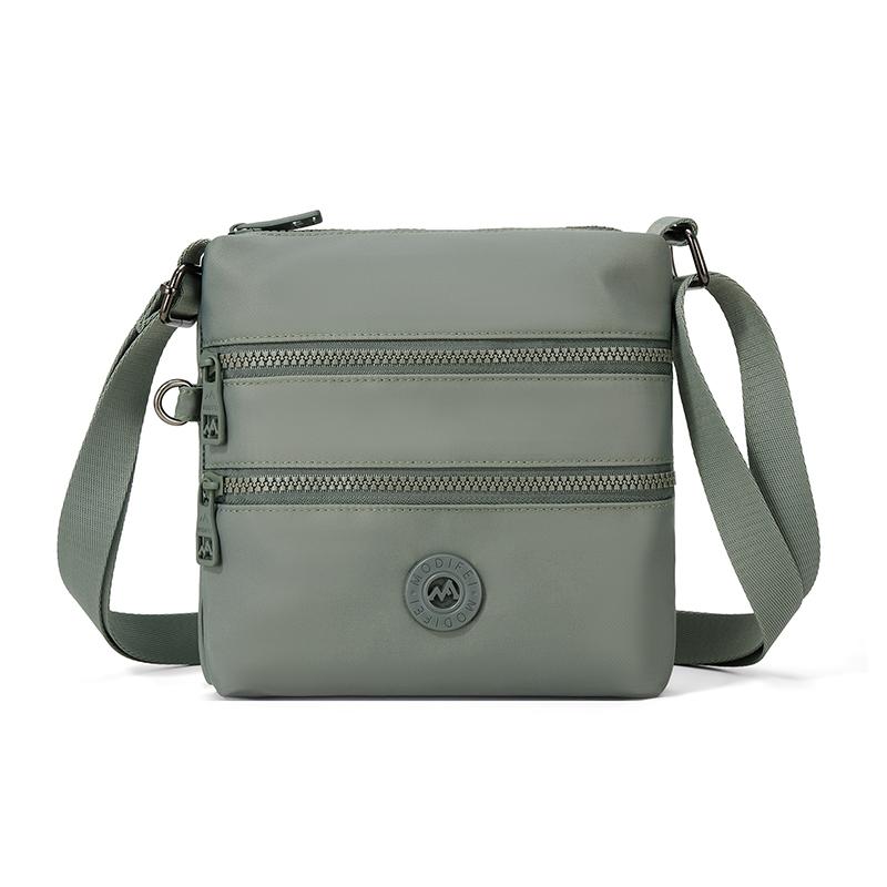 Solid Color Small Square Bag Women's Outdoor Waterproof Nylon Shoulder Crossbody Bag