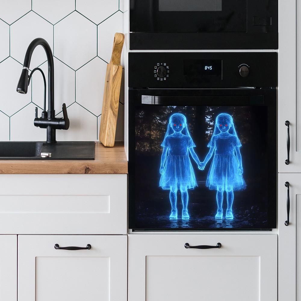 In Hand Halloween Hand Ghost Girl Glass Kitchen Home Decoration Stickers Wall