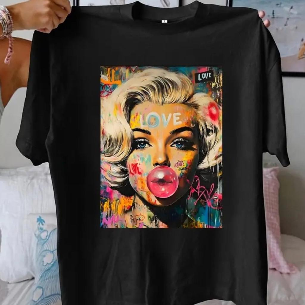 Ladies Casual Trend Pure Cotton Tshirt Summer New Item Unisex Casual Fashion Tshirt