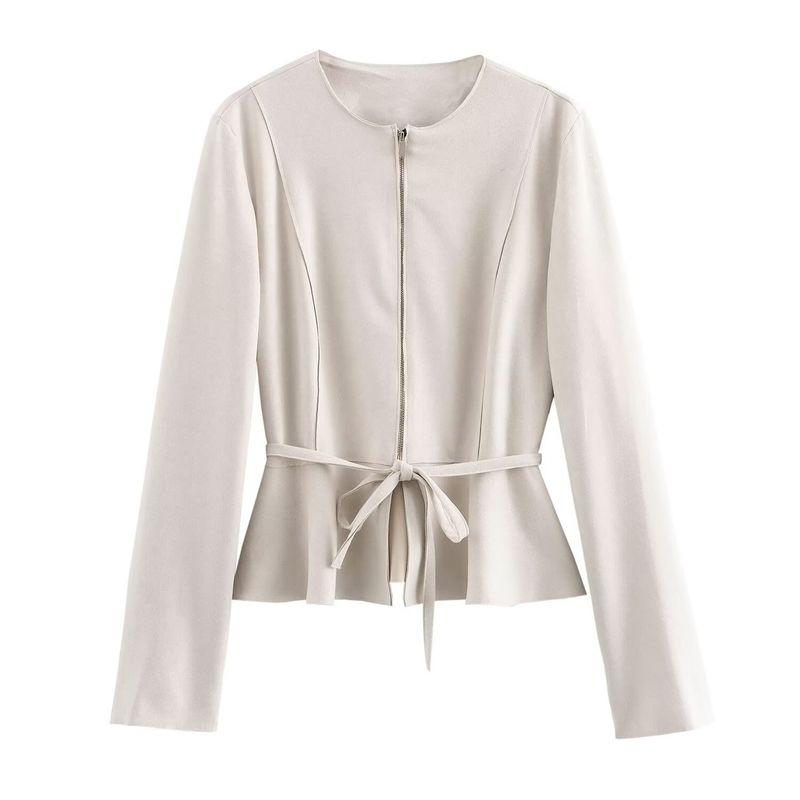 Kaslead New Arrival Women's Clothing Fashion Style Fashion Suede Texture Effect Jacket Outwear 4968201