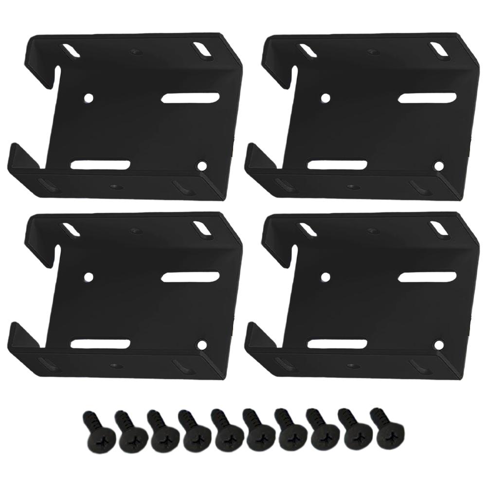 

4PCS Fence Bracket Carbon Steel Fence Panel To Post Connector Black With Screws Wood Rail Brackets Garden Fencing Brackets 7x4.9cm