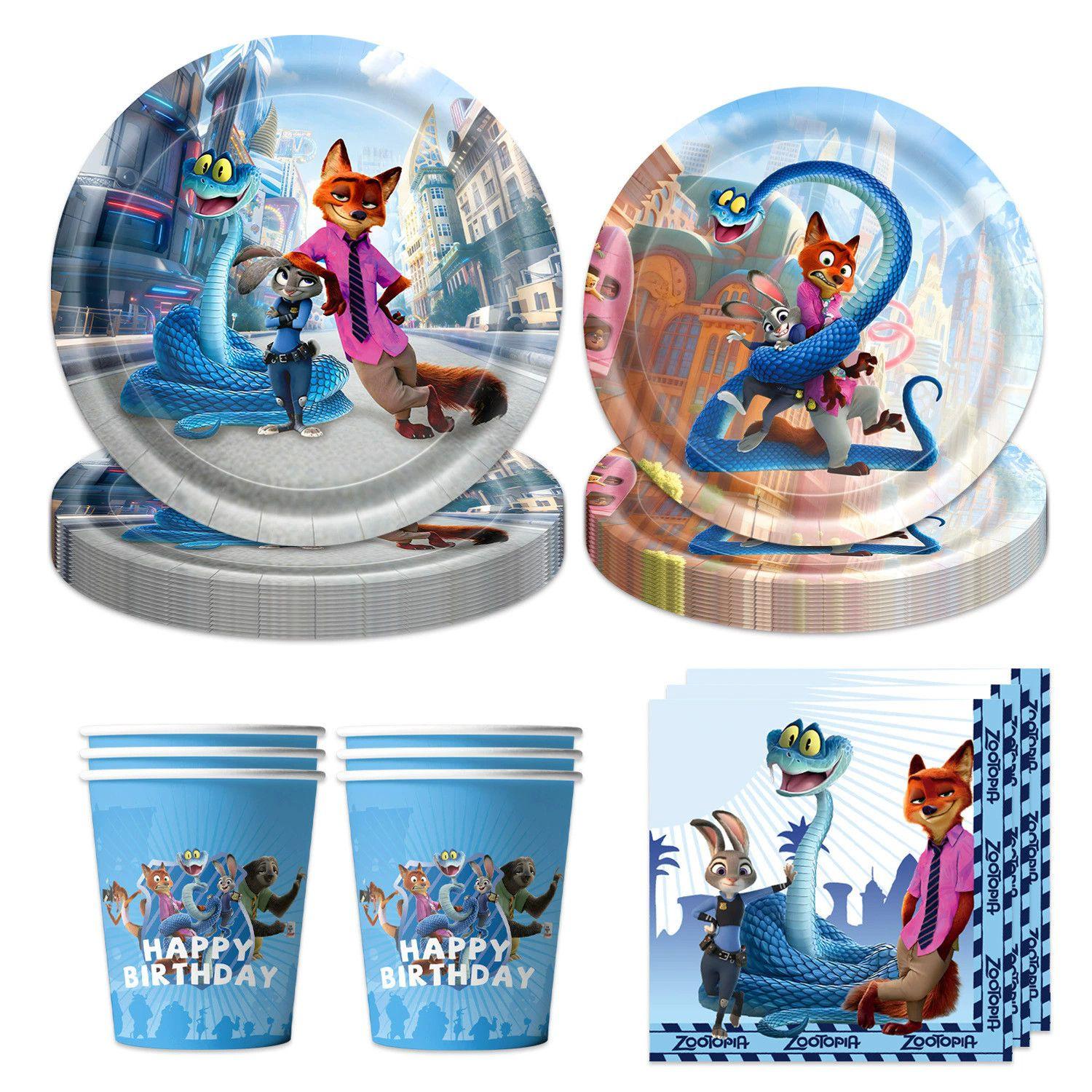 Zootopia tematikas dzimšanas dienas ballītes dekorācijas