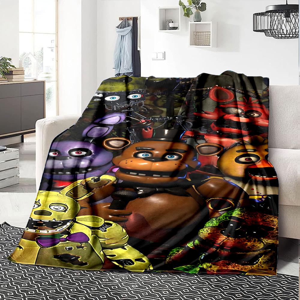 1pc Five Nights Freddys flannel Blanket for Super Soft Cute Comfort Blanket for Travel Bedding Couch Sofa Blanket Y73018