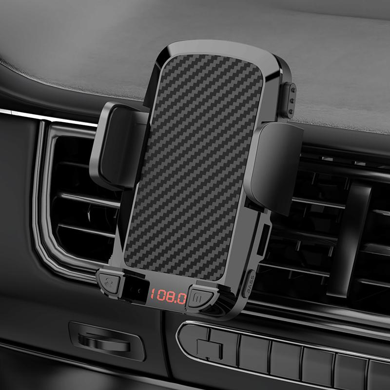FM Transmitter Car Bluetooth 5.0 Handsfree Car Kit AUX Audio Receiver Play Phone Holder Car MP3 Player Car Accessories