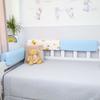 Housse de protection pour tour de lit bébé 70 cm - Protection des bords de lit - Housse pour cadre de lit Bleu Clair Velours