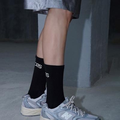 STUDIO SOCKSTOP OOSS Men's Reflective Running Crew Socks Black