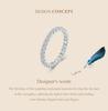 BAMOER Full Eternity Moissanite Ring Lab Diamond Engagement Band for Women 925 Sterling Silver Anniversary Fine Jewelry Gift