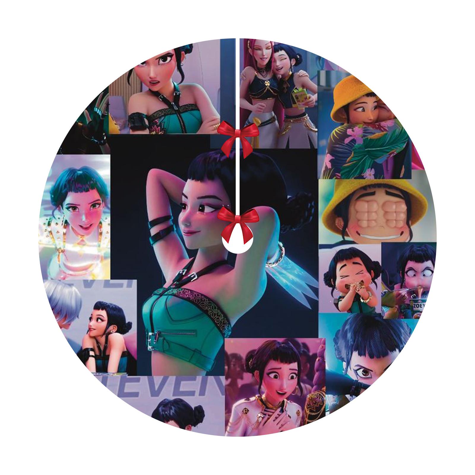 

Christmas Tree Skirt Decoration For Home Xmas Tree Decorations Skirt Ornament Festive Holiday Party Decorations Indoor Outdoo 120cm One Size