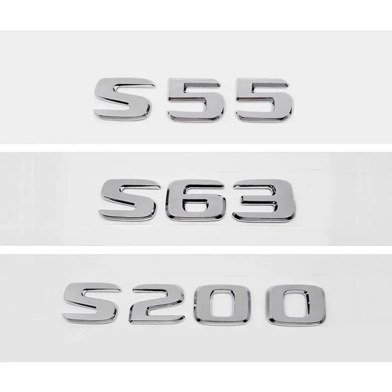 ABS Car Stickers Tail Box Letters Emblem for Mercedes Benz S55 S63 S200 S220 S250 S260 S300 S320 S350 Rear Trunk Badge Decals DY6